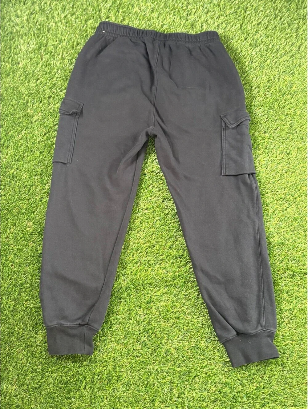 Vintage Nike Black Fleece Cargo Jogger Pants, Men's M